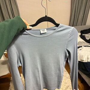 Cotton On Sky Blue Ribbed Top